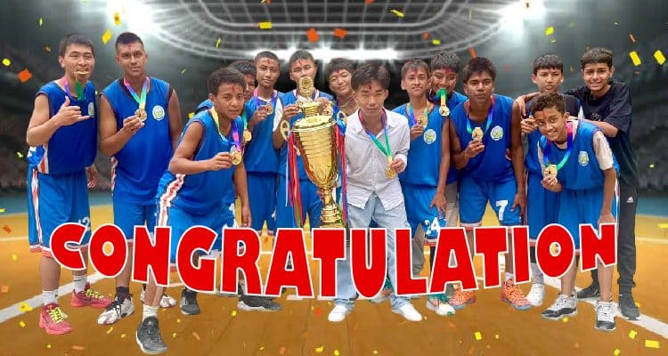 Angel Lord Academy lifted 2nd Timeline Basketball Trophy